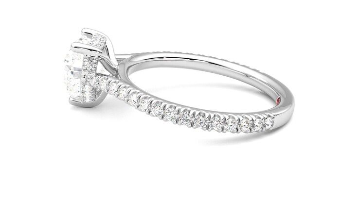 Taylor & Hart Hope Heart Engagement Ring 360 degree image 20