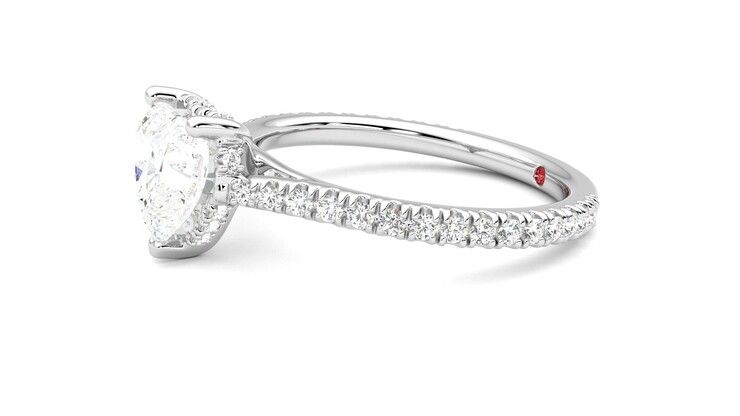 Taylor & Hart Hope Heart Engagement Ring 360 degree image 22