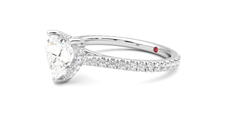 Taylor & Hart Hope Heart Engagement Ring 360 degree image 23