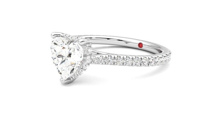 Taylor & Hart Hope Heart Engagement Ring 360 degree image 24