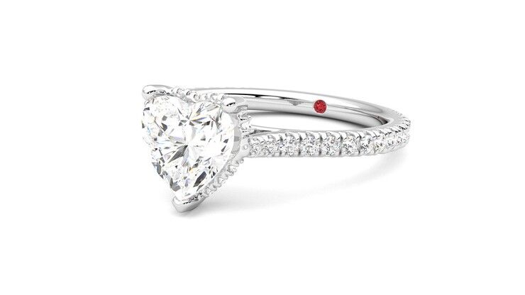 Taylor & Hart Hope Heart Engagement Ring 360 degree image 25