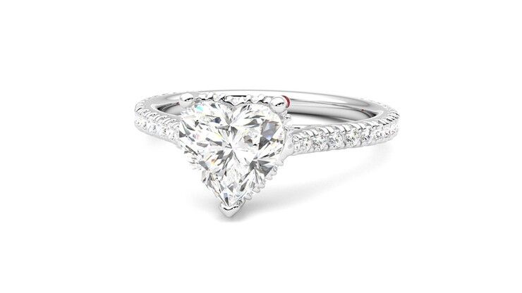 Taylor & Hart Hope Heart Engagement Ring 360 degree image 27