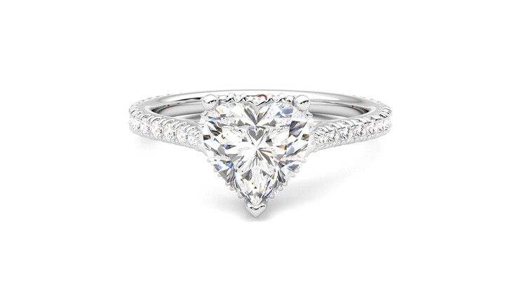 Taylor & Hart Hope Heart Engagement Ring 360 degree image 29