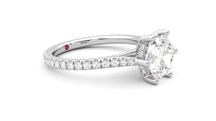 Taylor & Hart Hope Hexagonal Engagement Ring 360 degree image 7