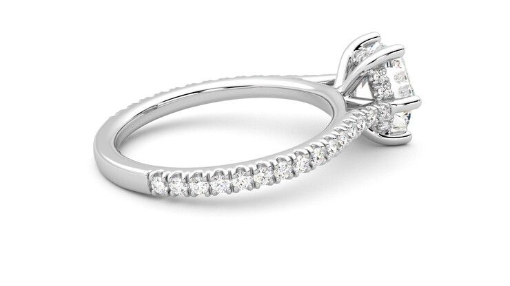 Taylor & Hart Hope Hexagonal Engagement Ring 360 degree image 11