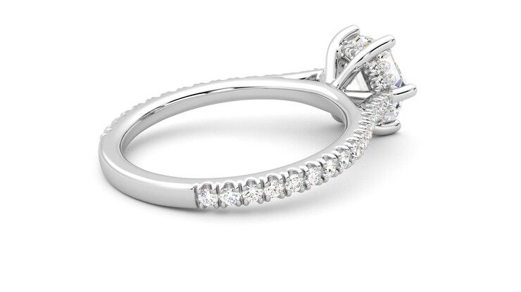 Taylor & Hart Hope Hexagonal Engagement Ring 360 degree image 12