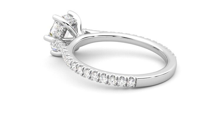 Taylor & Hart Hope Hexagonal Engagement Ring 360 degree image 18