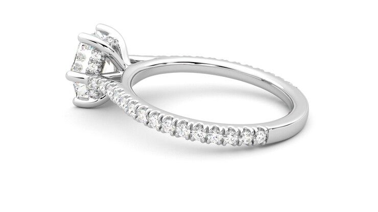 Taylor & Hart Hope Hexagonal Engagement Ring 360 degree image 19