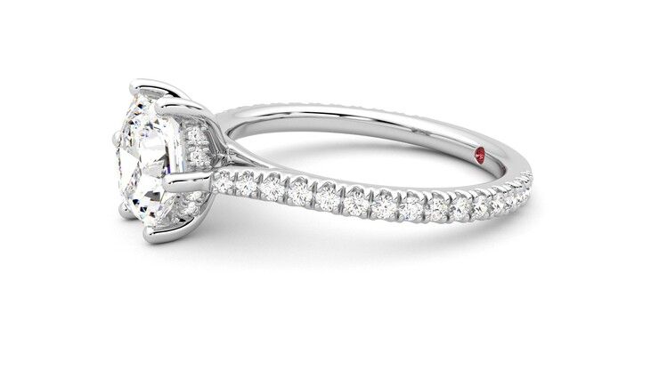 Taylor & Hart Hope Hexagonal Engagement Ring 360 degree image 22