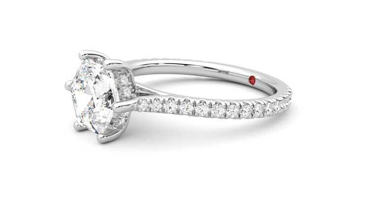 Taylor & Hart Hope Hexagonal Engagement Ring 360 degree image 23