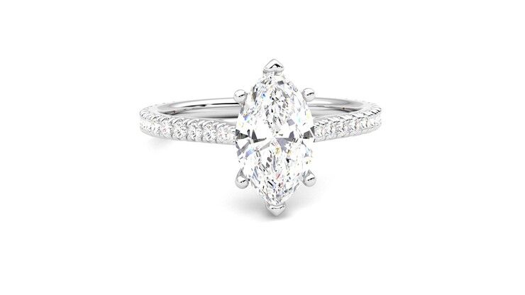 Taylor & Hart Hope Marquise Engagement Ring 360 degree image 2