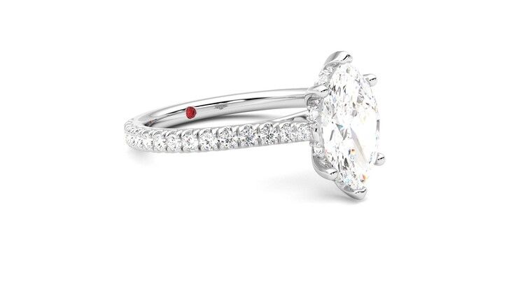 Taylor & Hart Hope Marquise Engagement Ring 360 degree image 6