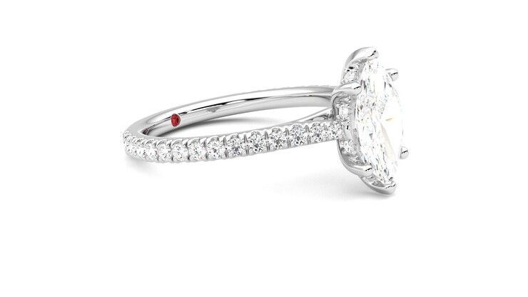 Taylor & Hart Hope Marquise Engagement Ring 360 degree image 7