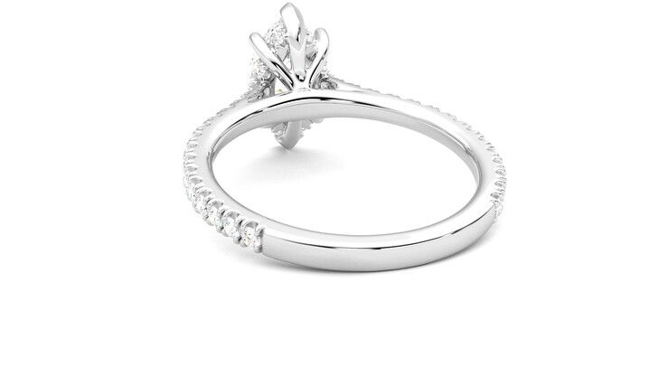 Taylor & Hart Hope Marquise Engagement Ring 360 degree image 16