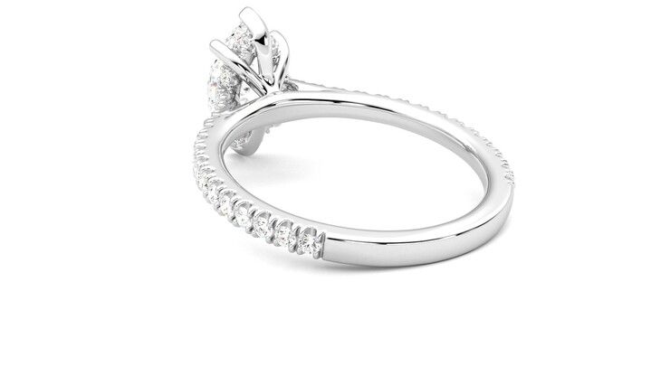 Taylor & Hart Hope Marquise Engagement Ring 360 degree image 17