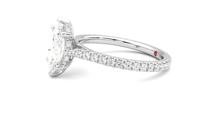 Taylor & Hart Hope Marquise Engagement Ring 360 degree image 22