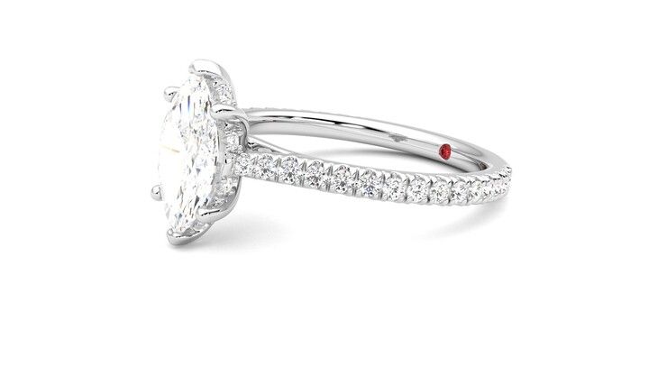 Taylor & Hart Hope Marquise Engagement Ring 360 degree image 23