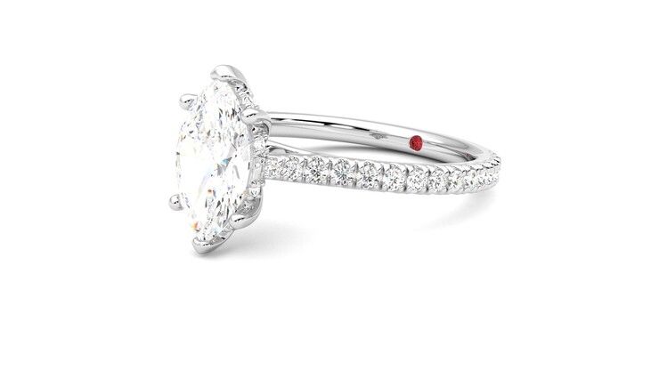 Taylor & Hart Hope Marquise Engagement Ring 360 degree image 24