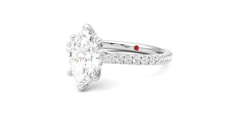 Taylor & Hart Hope Marquise Engagement Ring 360 degree image 25