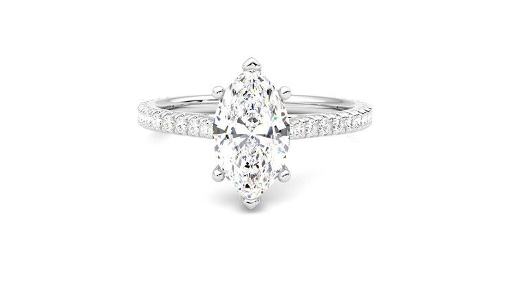 Taylor & Hart Hope Marquise Engagement Ring 360 degree image 29
