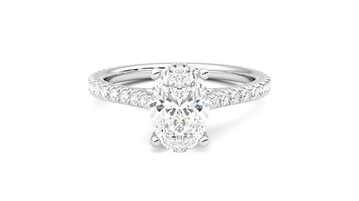 Taylor & Hart Hope Oval Engagement Ring 360 degree image 0