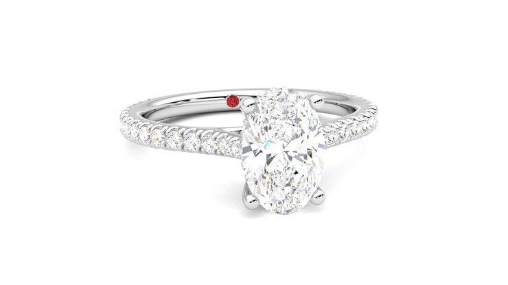Taylor & Hart Hope Oval Engagement Ring 360 degree image 3