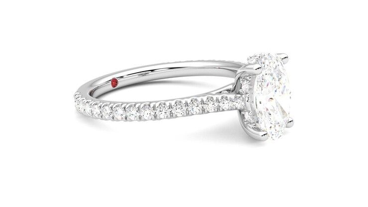 Taylor & Hart Hope Oval Engagement Ring 360 degree image 7