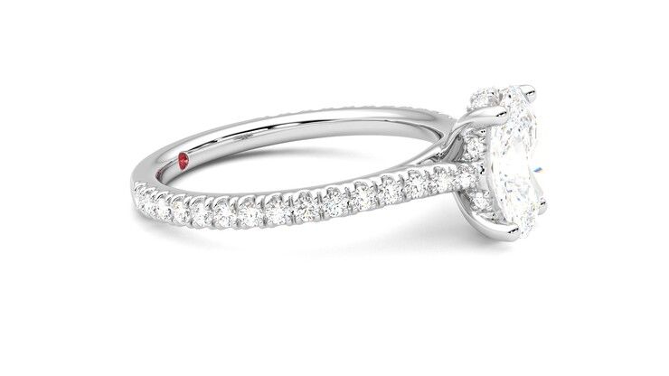 Taylor & Hart Hope Oval Engagement Ring 360 degree image 8