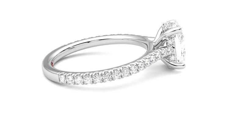 Taylor & Hart Hope Oval Engagement Ring 360 degree image 10