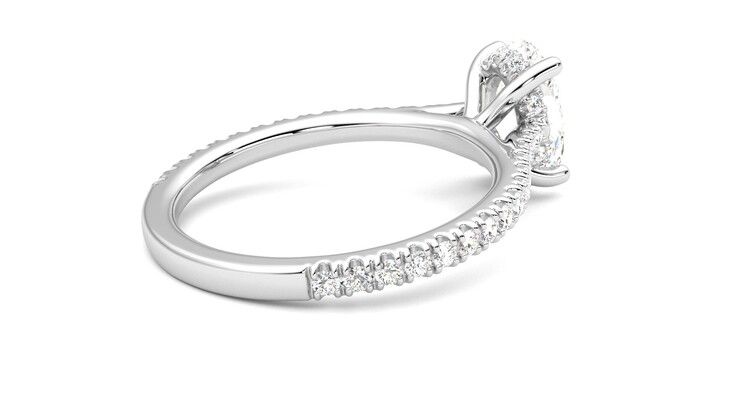 Taylor & Hart Hope Oval Engagement Ring 360 degree image 12