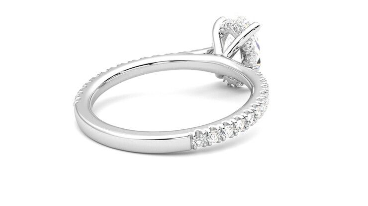 Taylor & Hart Hope Oval Engagement Ring 360 degree image 13