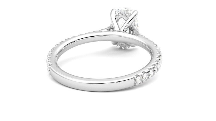 Taylor & Hart Hope Oval Engagement Ring 360 degree image 14
