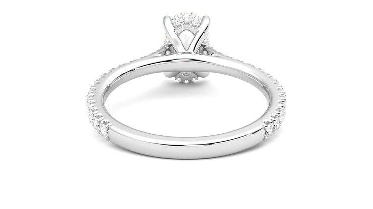 Taylor & Hart Hope Oval Engagement Ring 360 degree image 15
