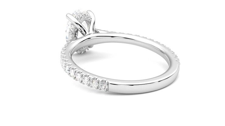 Taylor & Hart Hope Oval Engagement Ring 360 degree image 17
