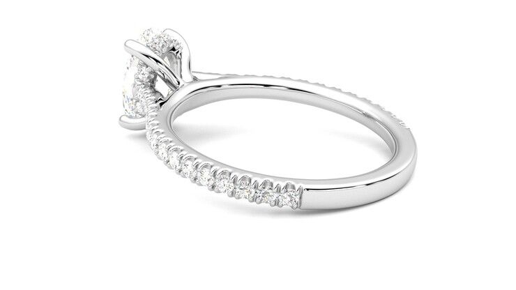 Taylor & Hart Hope Oval Engagement Ring 360 degree image 18