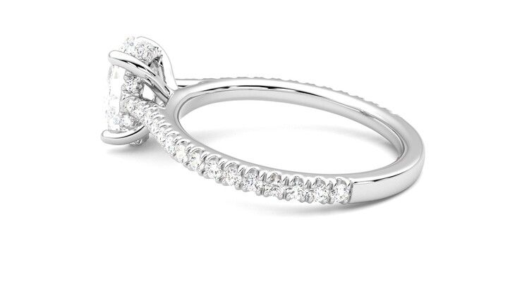 Taylor & Hart Hope Oval Engagement Ring 360 degree image 19