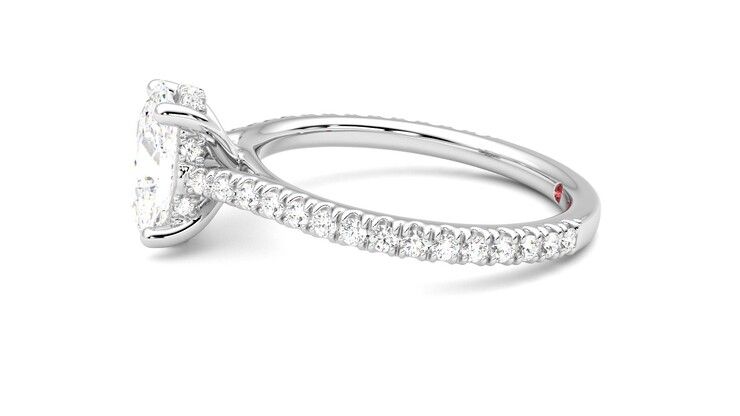 Taylor & Hart Hope Oval Engagement Ring 360 degree image 21