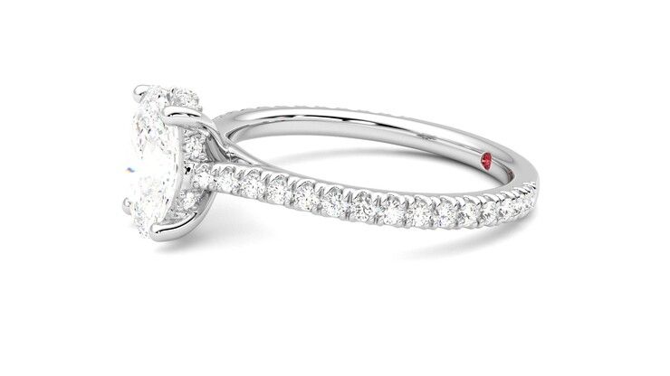 Taylor & Hart Hope Oval Engagement Ring 360 degree image 22