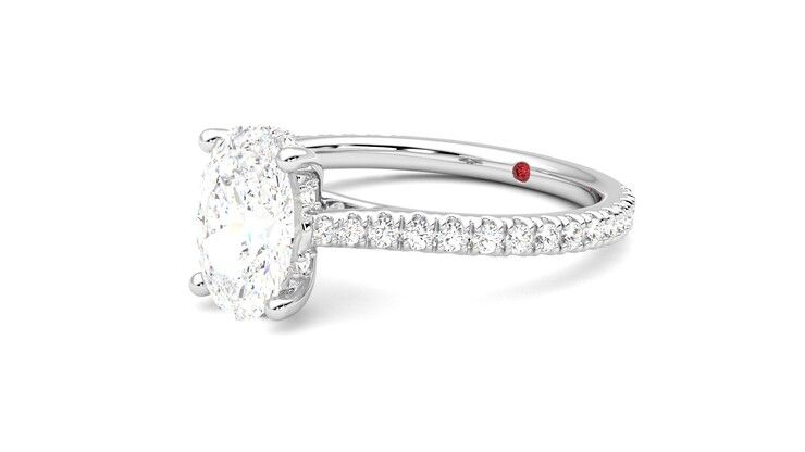 Taylor & Hart Hope Oval Engagement Ring 360 degree image 24