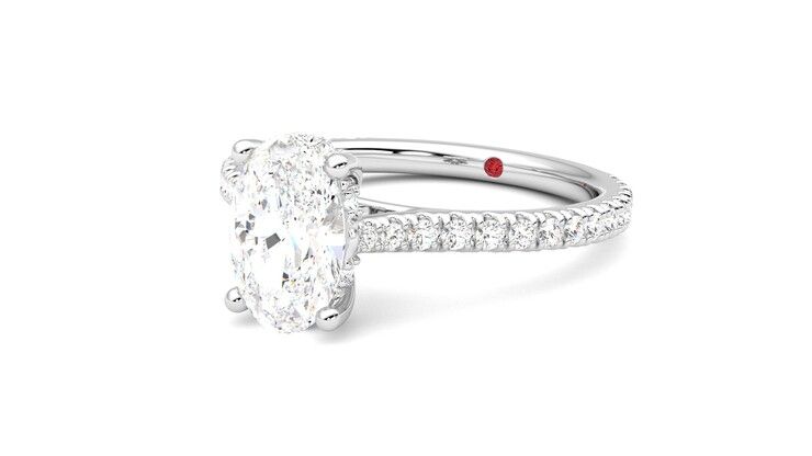 Taylor & Hart Hope Oval Engagement Ring 360 degree image 25