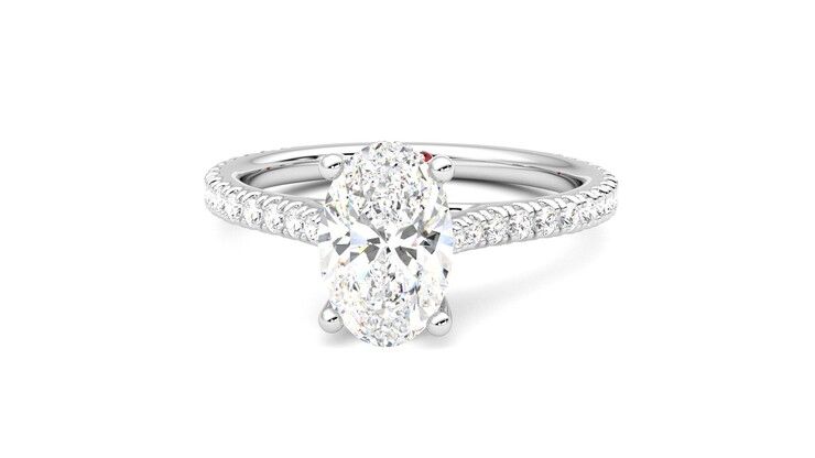 Taylor & Hart Hope Oval Engagement Ring 360 degree image 28