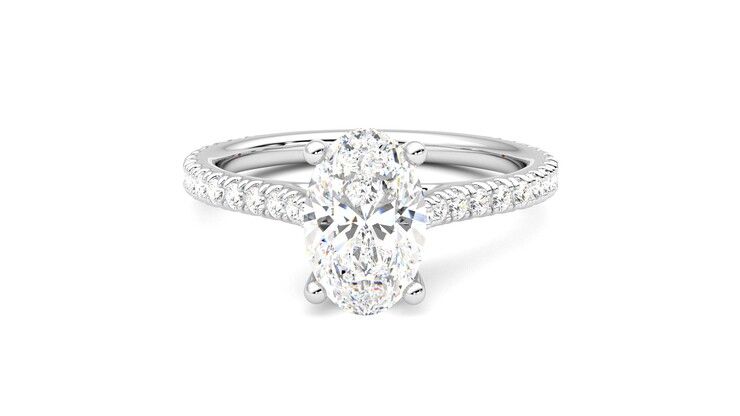 Taylor & Hart Hope Oval Engagement Ring 360 degree image 29