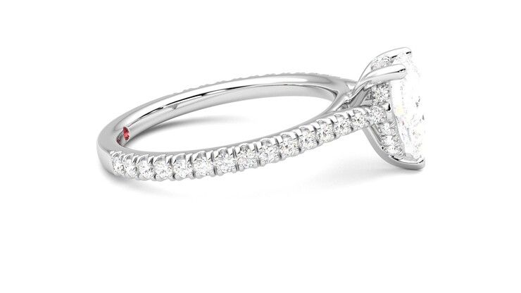 Taylor & Hart Hope Pear Engagement Ring 360 degree image 9