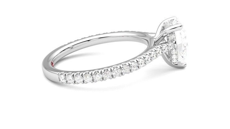 Taylor & Hart Hope Pear Engagement Ring 360 degree image 10
