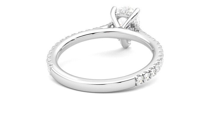 Taylor & Hart Hope Pear Engagement Ring 360 degree image 14