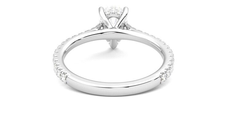 Taylor & Hart Hope Pear Engagement Ring 360 degree image 15