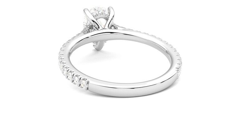 Taylor & Hart Hope Pear Engagement Ring 360 degree image 16
