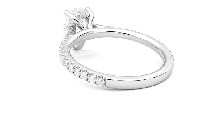 Taylor & Hart Hope Pear Engagement Ring 360 degree image 17