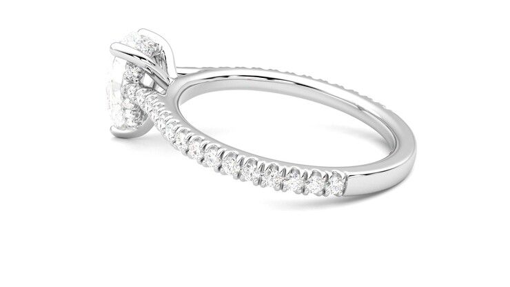 Taylor & Hart Hope Pear Engagement Ring 360 degree image 19