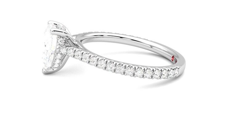 Taylor & Hart Hope Pear Engagement Ring 360 degree image 21